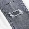 Pantaloni elastici grigi di moda coreana per le signore Pantaloni a matita da donna con bottoni a foro Jeans a vita alta in denim Pantalon 11721 210415