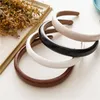 Stylish Headband For Women Girls Pure Color Go Out Headdress Fashion PU Leather Patent Leather Sponge Hairband Gifts For Friends