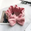 Coral Velvet Bow повязка повязки эластичные полосы волос Большой бабочка DIY Headwrap Tabban Ванна для душа для душа для волос для волос для женщин