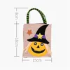 500 pcs 26 * 15 cm fournitures de fête festive Halloween sac fourre-tout en lin sacs de rangement de bonbons à la citrouille 4 styles Halloweens décoration sac à main T9I001370