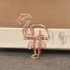 Newmetal Paper Clips Rose Gold Crown Flamingo Paper Clips Bookmark Memo Planner Clips School Office Канцелярские товары RRB12945