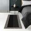 Euro Style Geometric Hallway Mats Luxury Black Bedside Mat Long Kitchen Mat Set Absorbent Doormat Entrance Door Bathroom Mat 211109