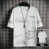 Komik Anime Baskı Boy Erkekler T Gömlek Hip-Hop Pamuk T-shirt Yaz Japon Erkek Nedensel Tişörtleri 3XL Moda Gevşek Tees 210722