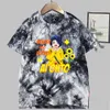 Wonder Egg Priority Hot Anime Short Sleeve Round Neck Tie Dye Casual Loose Uniex T-shirt Y0809