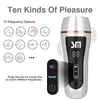 Nxy Men Masturbateurs Masturbateur masculin Tasse 3D Texture réaliste Vibrateur Vagin adulte Fellation orale avec 10 fréquences de vibration Sex Machine Jouet pour 1214