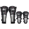 4pcs Bicycle Motorcycle Knee Pads Elbow Pads Stainless Steel Riding Anti-fall Protective Gear Off-Road Sports Safety Q0913