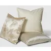 DUNXDECO Housse de Coussin Décoratif Taie d'oreiller Moderne Simple De Luxe Or Champagne Couleur Feuille Géométrique Jacquard Art Coussin 210401