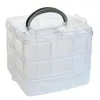 Opbergzakken 3 Lagen Compartimenten Clear Box Container Sieraden Bead Organizer Case Plastic Lege Multifunctionele Tool