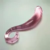 NXY Sex Products Dildos Pink Glass Dildo Pênis Artificial Cristal Falso Anal Plug Prostate Massagem Masturbação Brinquedo Para Adulto Gay Homens 1216