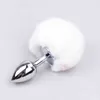nxy anal Toys Fluffy Real Fur Bunny Tail Plug Metal Silicone Coupple Stopper Adult Roleplay Anus Intimacy Sex for Men 12185303325