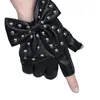 fingerless bow gloves