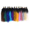 14" Synthetic Water Wave Crochet Braiding Hair Black Blonde Bohemian Style Afro Kinky Twist Crochet Hair Bundle Extensions LS22