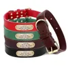 leather dog collars with nameplate