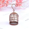 Decorative Objects & Figurines 1pc 1:12 Scale Metal Bird Cage With Birdcage Dollhouse Miniature Garden Ornaments