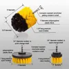 3Pcs/Set Electric Scrubber Brush Drill Brush Kit Plastic Round Cleaning Brush For Carpet Glass Car Tires Nylon Brushes 2/3.5/4in 211215