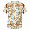 Men Digital Printing Tee T-рубашки Мода Trend Trend Folk-Custom Круглые шеи с коротким рукавом Tees Teps Designer Мужской повседневный хип-хоп скейтборд футболки