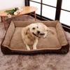 جودة عالية الكلب دافئ السرير الكتان صغير متوسط ​​حيوان أليف ناعم للكلاب القطط قابلة للغسل جرو كين 210401