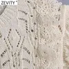 Women Sweet Lace Crochet Patchwork Hollow Out Short Knitting Sweater Female Chic O Neck Ruffles Slim Pullovers Tops SW711 210420