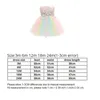 Robes de fille en gros enfants arc-en-ciel bébé fille robe princesse baptême baptême fête d'anniversaire robes de mariage 1 ans infantile robes W5