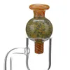 Färgad glas Carb Cap med luftflödesfunktion Röktillbehör 45mm Längd 25mm Diameter för Quartz Banger Nail Dab Rig