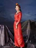 Red blue Tibetan Ethnic Clothing Holidays costume Zhuoma Living Clothes Spring Autumn Tibet Girl Cotton Clothing Lhasa Fashion Gown Robe