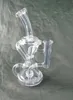 pipa de agua de vidrio reciclador púrpura, pipa de fumar DAb rig, concesiones de precio directo de fábrica conjunta de 14 mm