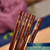 Палочки для палочек 1 пары многоразовые китайский классический деревянный традиционный старинный винтаж ручной работы натуральный цветок твердой древесины суши инструменты заводской цена экспертов