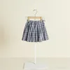 2021 baby girls designer skirt fashion autumn children plaid bowknot Mini skirts pleated preppy style checked printed kids princess clothing S1731