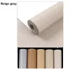 Behang Modern Effen Kleur Stro Linnen Behang PVC Bruin Grijs Muur Papierrol Woonkamer Slaapkamer TV Achtergrond Home Decor Eenvoudig