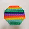 Push bubble Sensory Bubble Rainbow Toys Accessories Kids Tie Dye Patchwork Anxiety Stress Reliever Poo-its Tiktok Desktop Puzzle Board Game Toy H413GXN