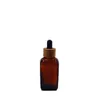 30 ml oranje vierkante druppelaar glazen fles Eco-vriendelijke bamboe wit zwart cap cosmetische essentiële olie aromatherapie container verpakking SN5419