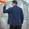 Giacca da uomo casual allentata Cappotto di jeans classico di grandi dimensioni taglia asiatica M-8XL per 145 kg di abbigliamento da uomo grasso Veste Grande Taille Pour Hommes