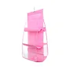 Storage Boxes & Bins 6 Pocket Hanging Handbag Purse Bag Tidy Organiser Wardrobe Closet Hanger Clear Sundry Shoe With Pouch