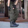Abbigliamento militare Pantaloni tattici urbani Uomo Cotone SWAT Pantaloni cargo dell'esercito Casual Molte tasche Cerniera Soldato Pantaloni da combattimento Uomo 210518