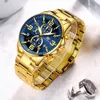 Mini Focus Klockor Mens Top Märke Luxury Gold Watch Kalender Vattentät Kronograf Multi Function Business HorLoges Mannen 210407