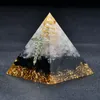 2.36inches Orgone Pyramide Chakra Blanc Clair Quartz Guérison EMF Protection Cadeau