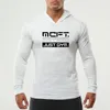 Bodybuilding T-shirt Men Nouvel automne Fitness Fitness Long Man Man Gooded Men Men Just Gym Hoody Fashion Slim Fit Tee Tee Tee 210421