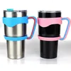 Draagbare Plastic Zwart Waterfles Mokken Cup Handvat voor 30 OZ Tumbler Cups Handhouder Fit Travel Drinkware ZWL730