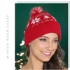 Bonnet/tête de mort casquettes vente tricoté Jacquard chapeau de noël fourrure ampoule ourlet année cadeau hiver chaud pull-over Delm22