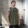 New Mens Bodybuilding Stringer Tank Tank Gym Roupas Fitness Homens Sem Mangas Camisa Masculina Malha Moda Singlets Colete Undershirt 210421