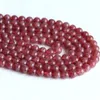 Vero e proprio genuino quarzo fragola naturale rosa rotondo sciolto 6mm 8mm 10mm 15" 05174