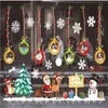 Autocollants de fenêtre de noël, décorations de joyeux noël, sparadrap muraux pour chambre d'enfants, fournitures de fête festive, 26 modèles en option BT6697