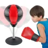 ボクシングボールのデスクトップのおもちゃパンチングボールスタンド、手袋、ハンドポンプ、ホームジムキット6  -  12歳の男の子と女の子クリスマスプレゼント