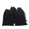 Черные цветные бархатные шнурки с закупором подарочные пакеты стекали с ювелирными мешками для
