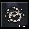 Jewelryshell Charm Bracelets Bohème À La Main Coquillage Réglable Tressé Corde Bracelets Femmes Tricoté À La Main Perlé Bracelet Plage Bijoux 1537 Dr