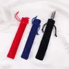 Creatief ontwerp Plush Velvet Pen Pouch Holder Single Pencil Bag Pen Case met touw Office School Writing Supplies Student Kerstcadeau DH9300