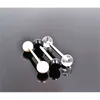 100pcs Acrylic Ball Tongue/ Nipple Ring Barbells Bar 14G~16mm Retainers Body Piercing Jewelry 14Gx16mmx6mm/6mm