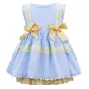 Spanish Children Clothing Kids Dresses For Girls Lace Embroidery Princess Birthday Baby Girl Toddler Floral Frocks 210615