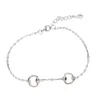 Real 100 925 Sterling Silver Horse Lover Jewelry Three Color Snaffle Bit Pendant Women Bracelet 2021 Charm6748939