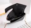 オリジナル高品質の高級デザイナーバッグ財布レディースファッションモノグラムマルチポシェット F￩licie チェーンクロスボディショルダーバッグボックス付き DustBag